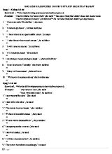 Bài tập Tiếng Anh Lớp 8 Exercises on reported speech statement